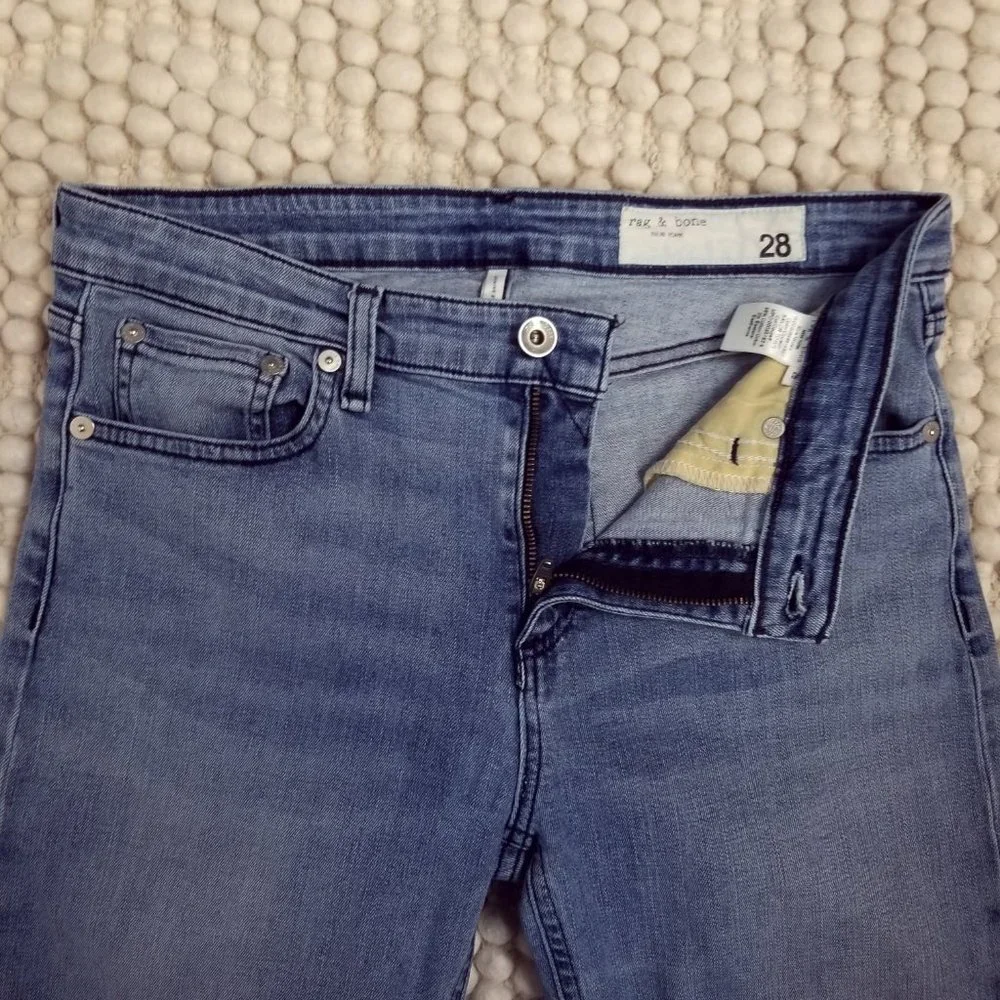 Rag & Bone Cate Mid Rise Skinny Jean in Sailor Town Sz 28 - Picture 5 of 9